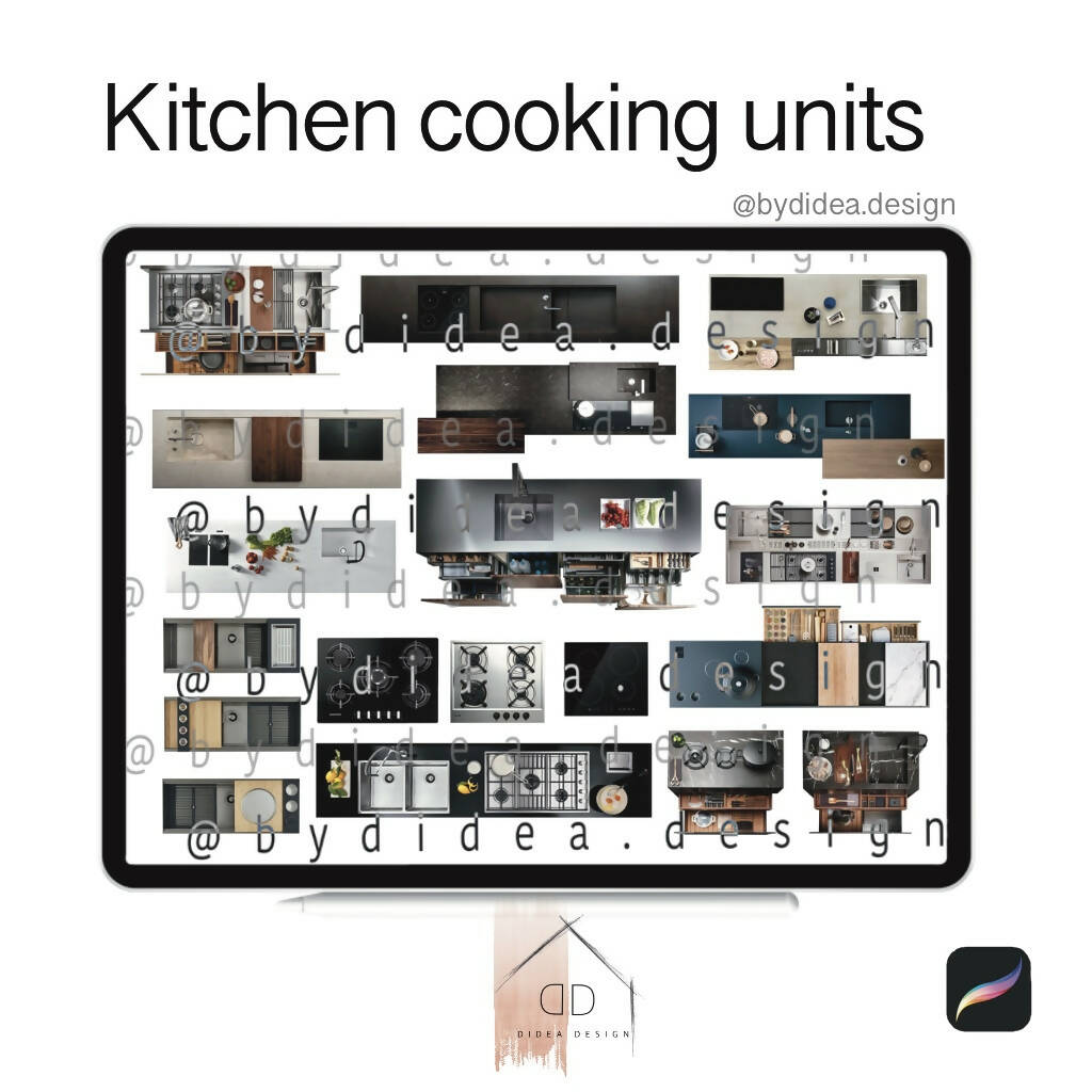 Procreate Kitchen Cooking Unit Cutouts PNG - Toffu Co