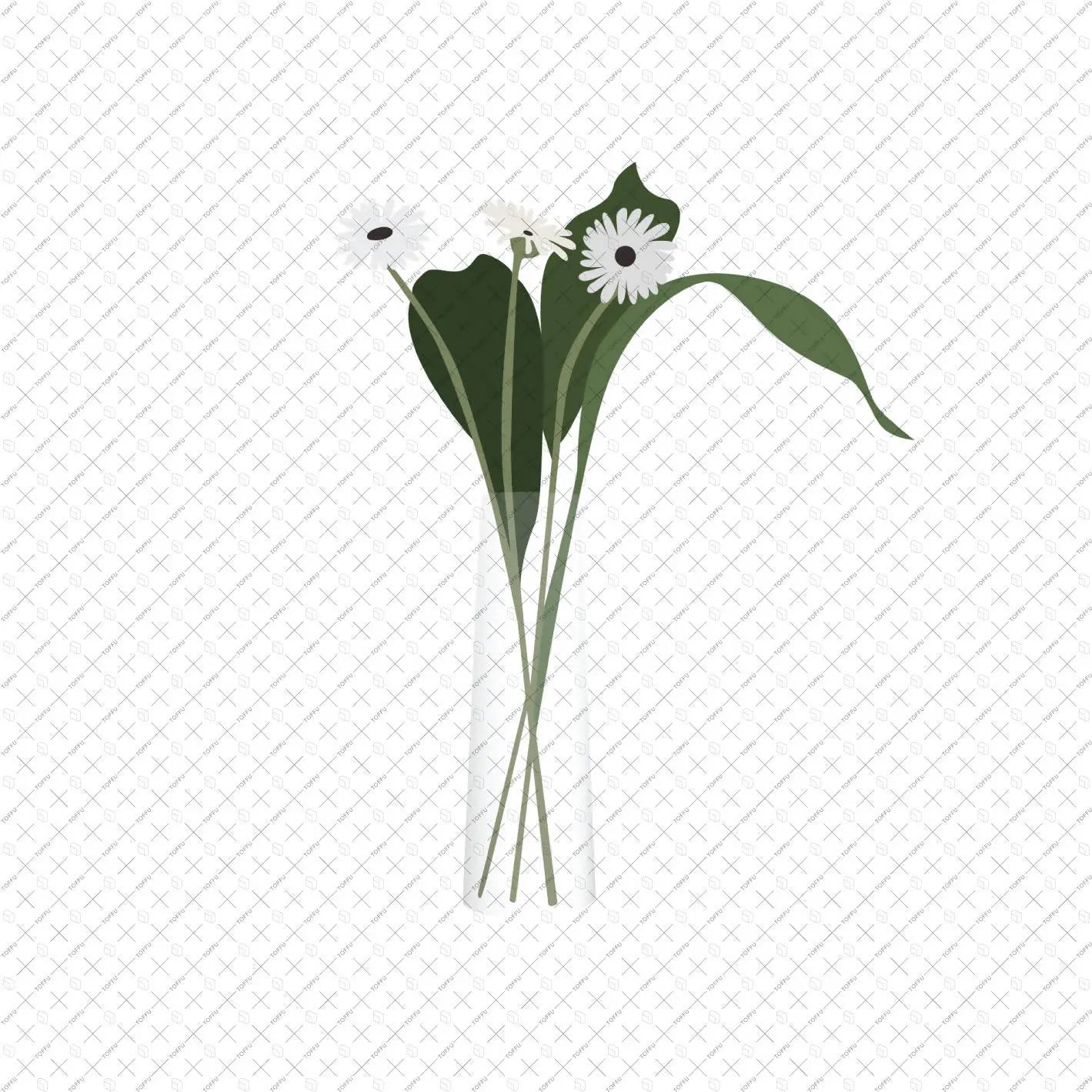 Flat Vector Indoor Flowers Digital Artwork drawings | Toffu Co