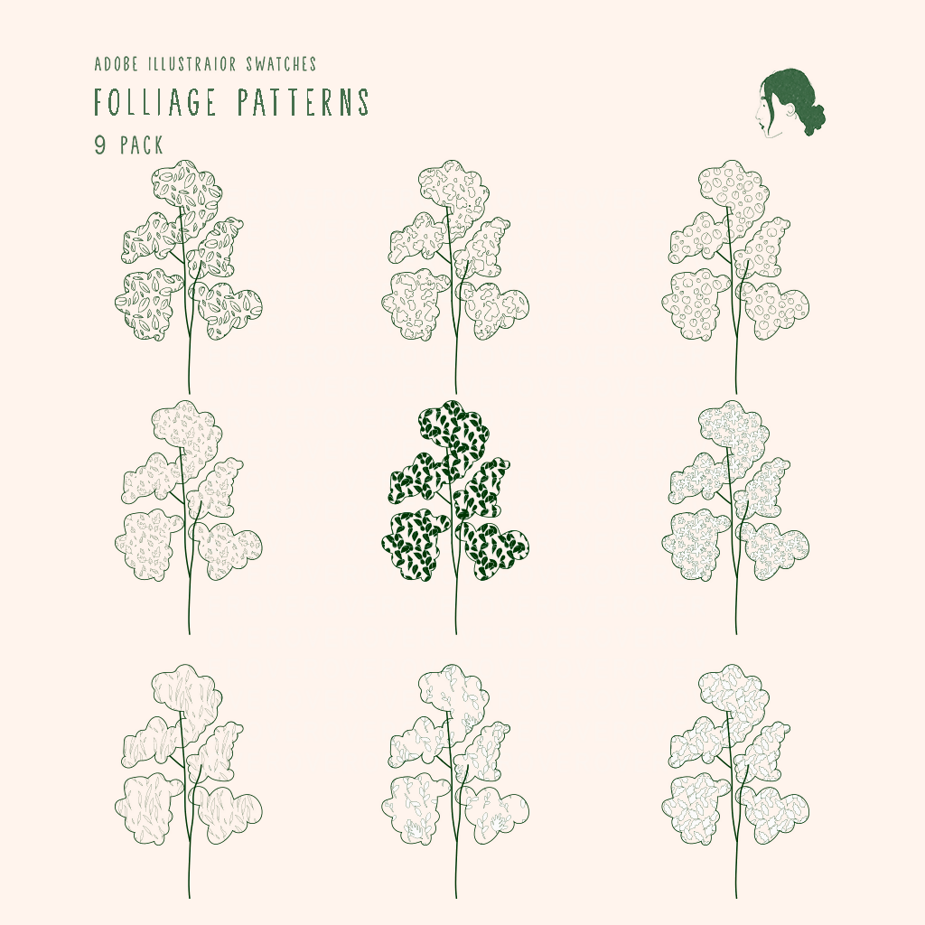 Swatch Foliage Patterns PNG - Toffu Co