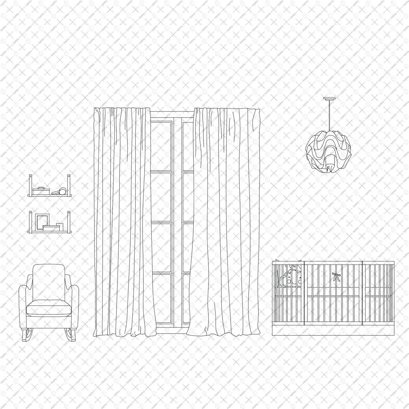 Cad Babies and Toddler Furniture DWG | Toffu Co