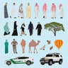 Flat Vector Saudi Arabia Pack Digital Artwork drawings | Toffu Co