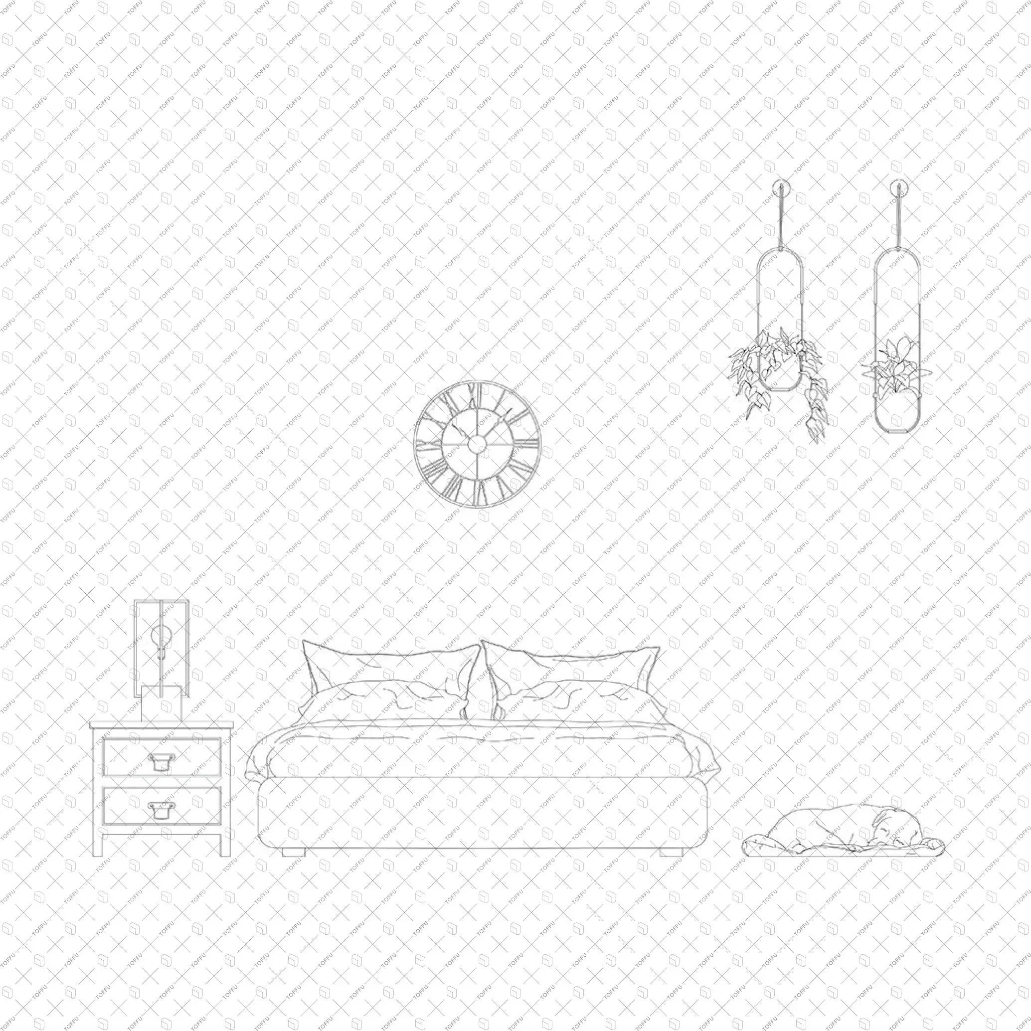 Cad Industrial Style Home Decor Elevation Digital Artwork drawings | Toffu Co