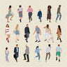 Flat Vector People On Stairs Digital Artwork drawings | Toffu Co
