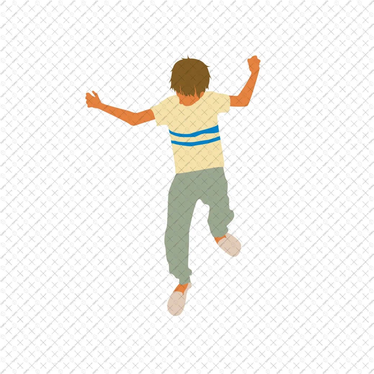 Flat Vector Kids Playing Digital Artwork drawings | Toffu Co