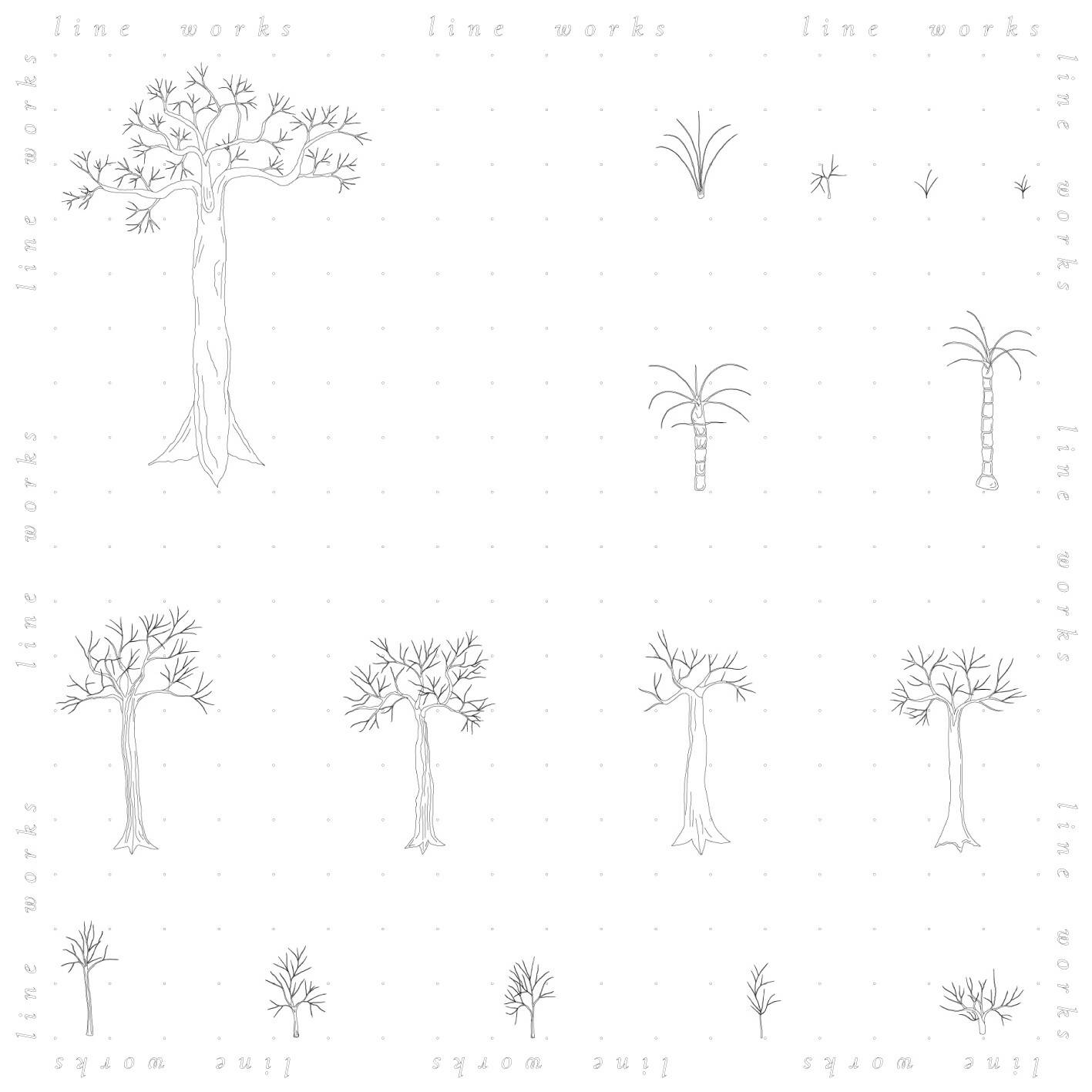 Cad Seasonal Trees Elevation PNG - Toffu Co