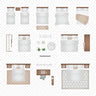 Flat Vector Bedroom Top View Digital Artwork drawings | Toffu Co