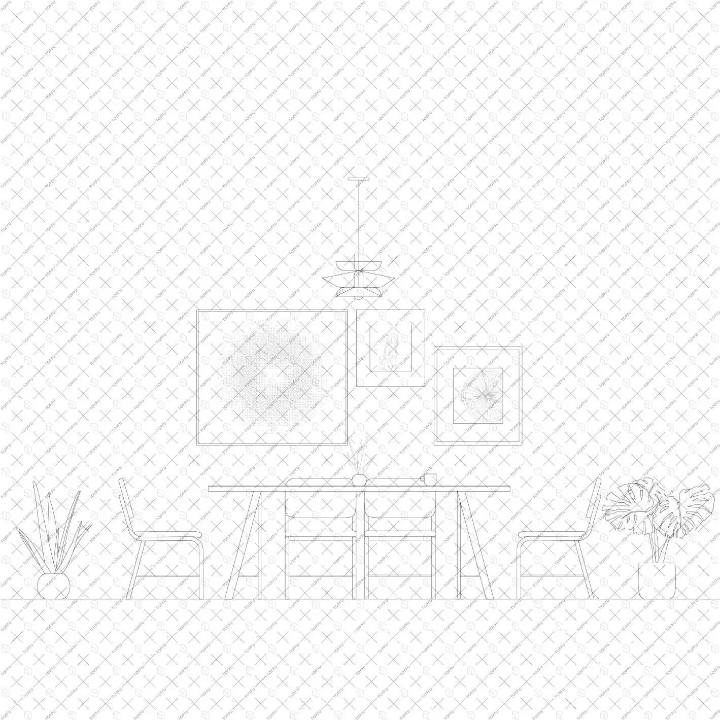 Flat Vector Modern Retro Style Home Interior Digital Artwork drawings | Toffu Co