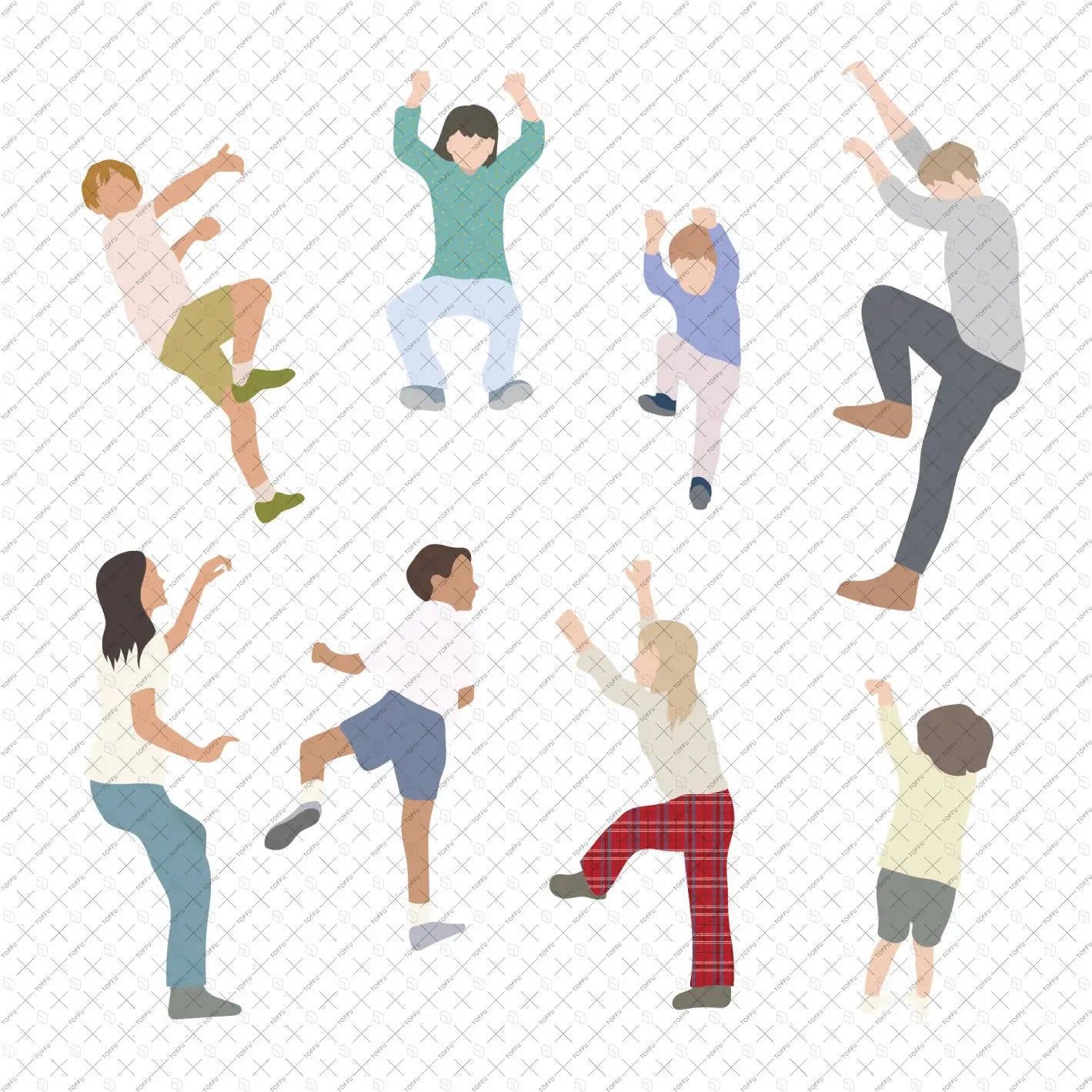 Flat Vector People Climbing Digital Artwork drawings | Toffu Co