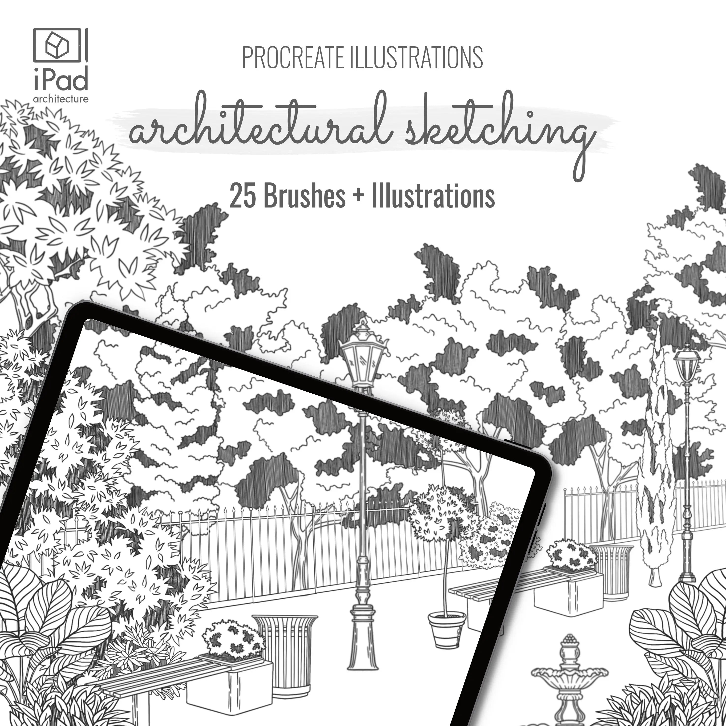 Procreate Architectural Sketching Brushset & Illustrations – Toffu Co