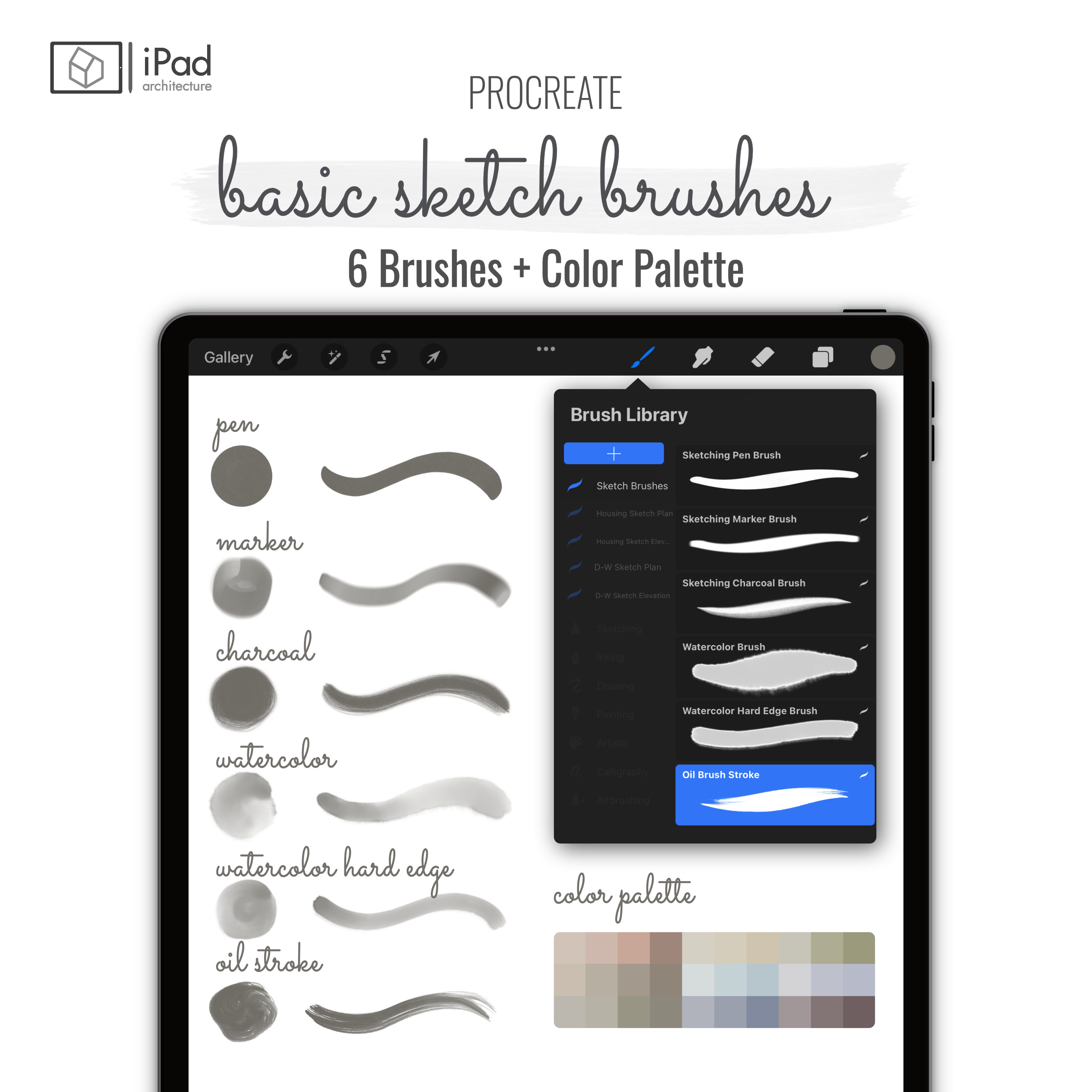 Procreate Basic Sketch Brushes PNG - Toffu Co