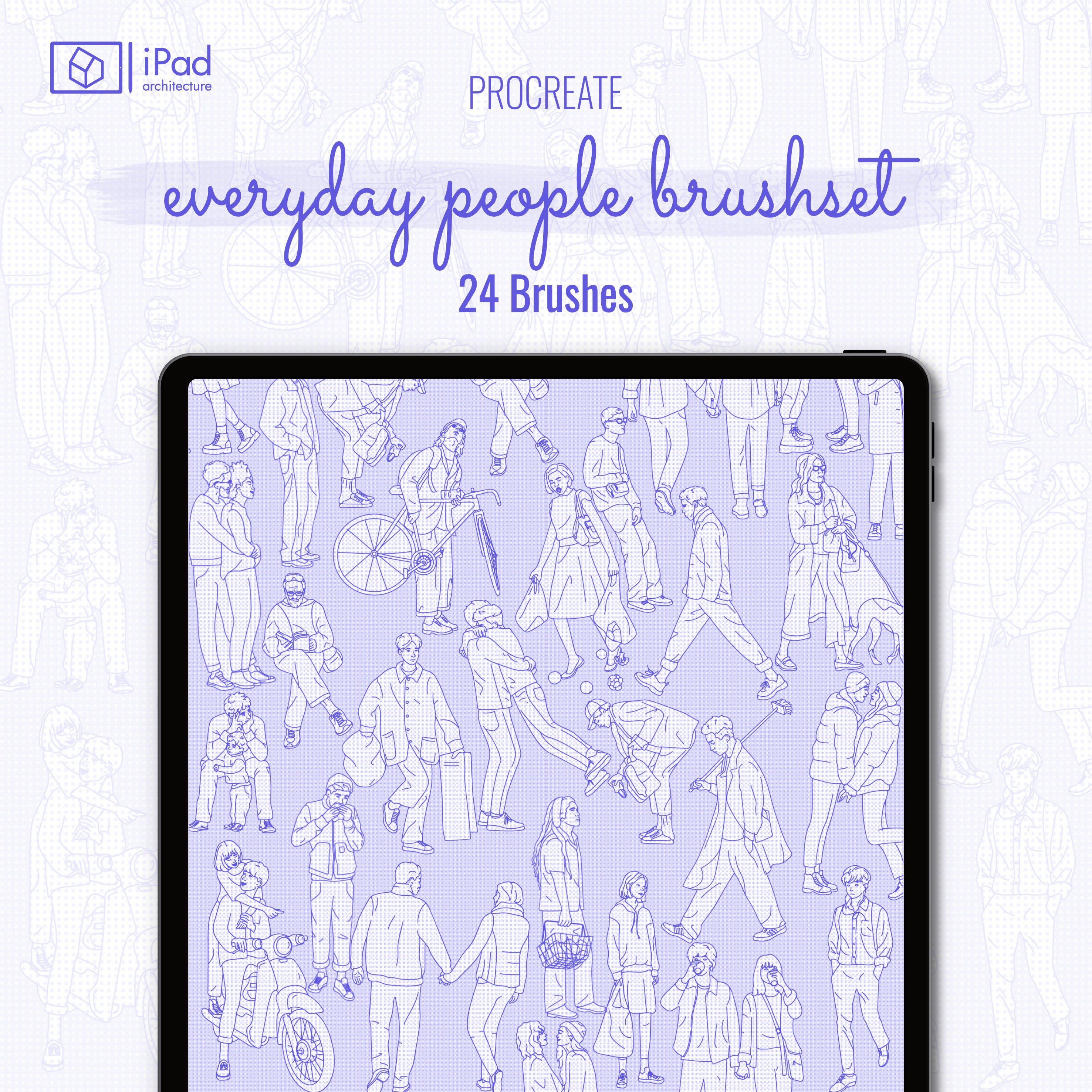 Procreate Everyday People Brushset PNG - Toffu Co