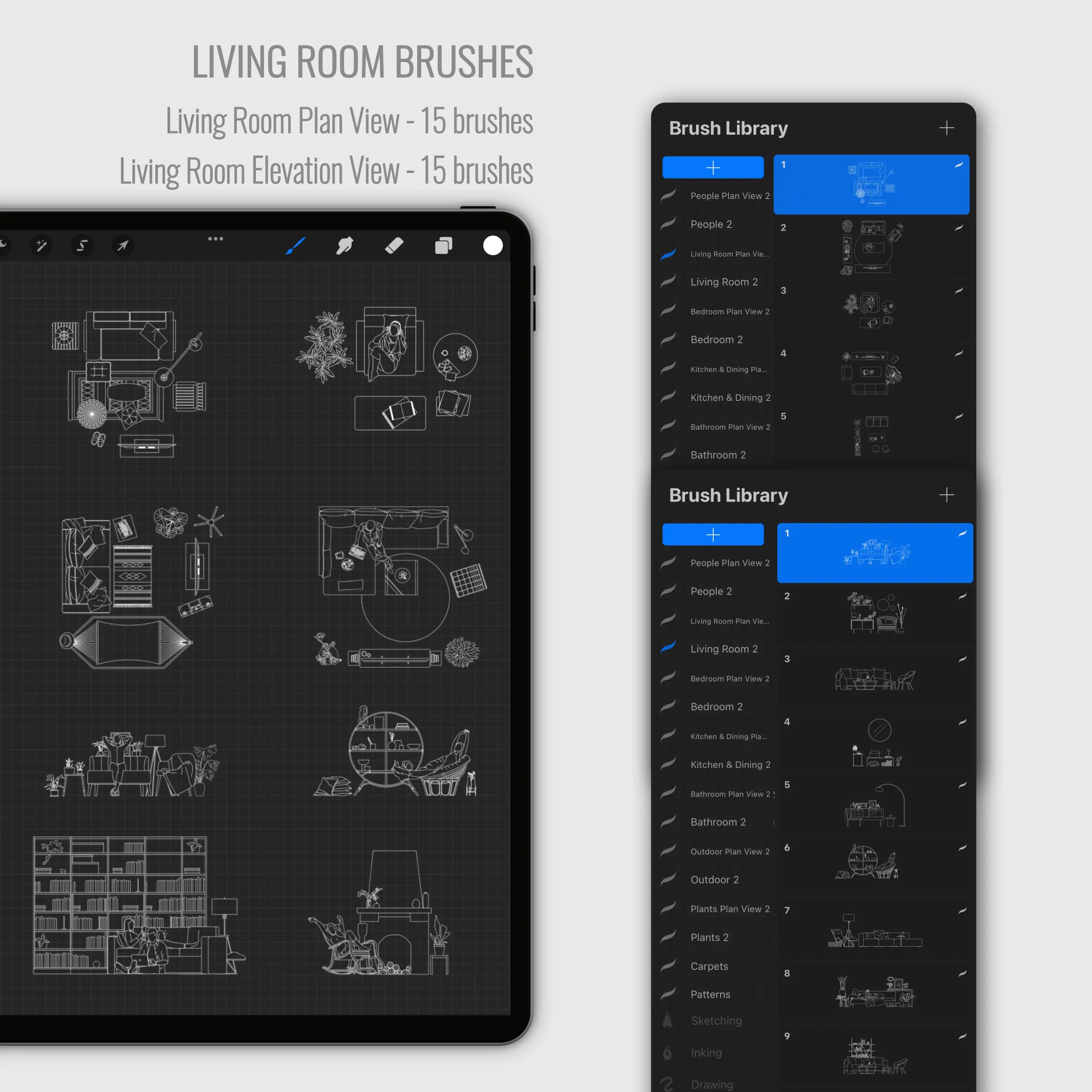 Procreate Architecture Housing Collection 2 PNG - Toffu Co