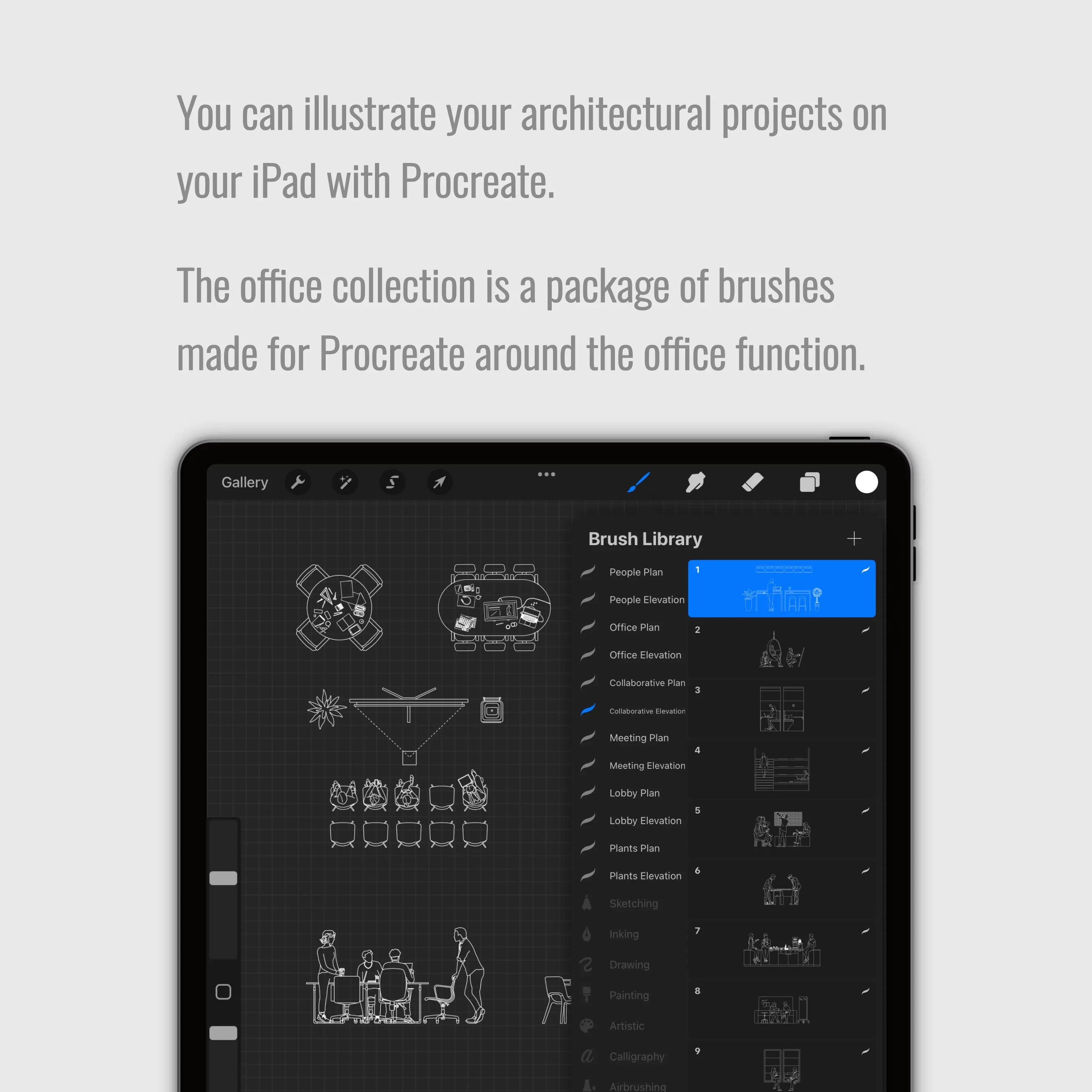 Procreate Architecture Office Collection PNG - Toffu Co