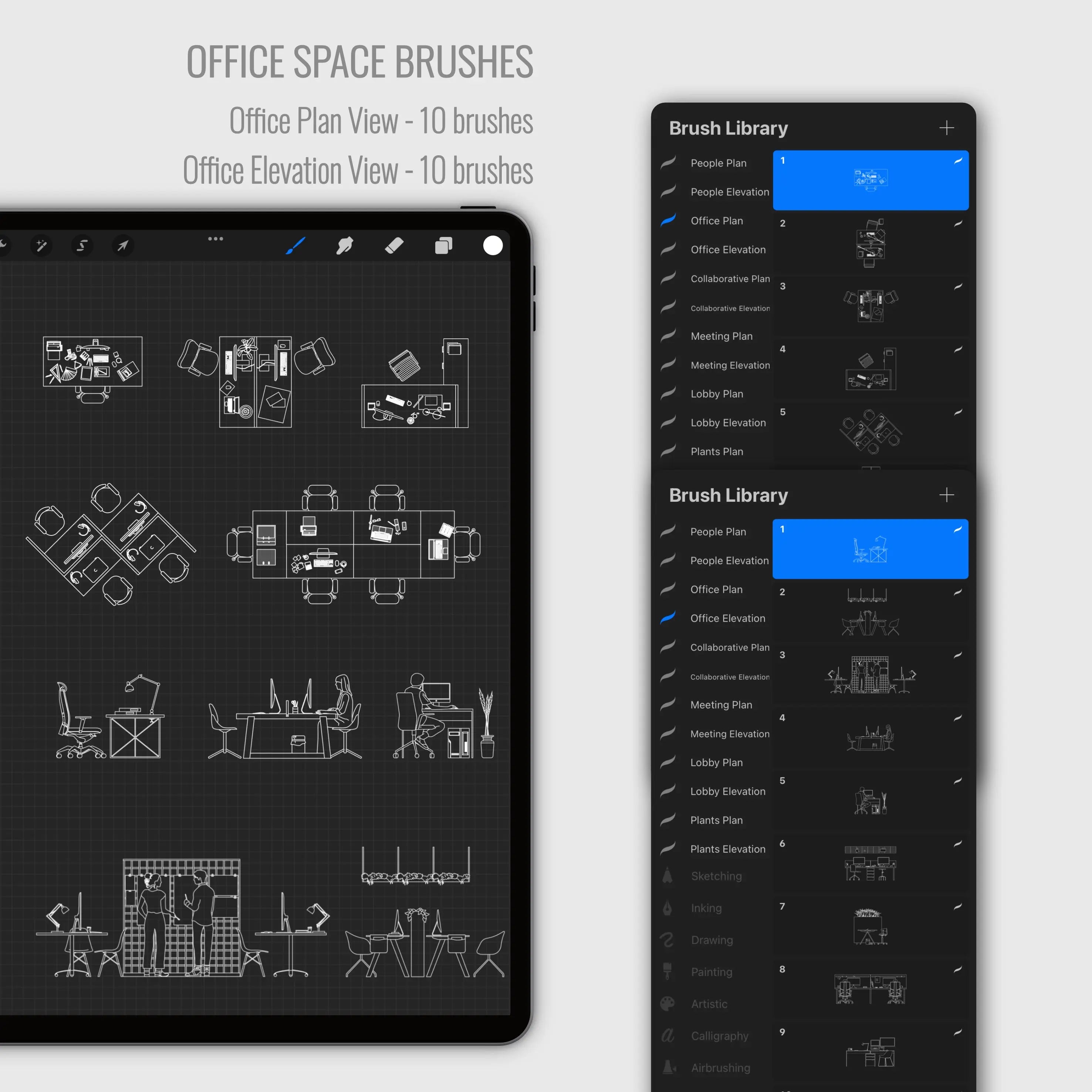 Procreate Architecture Office Collection PNG - Toffu Co