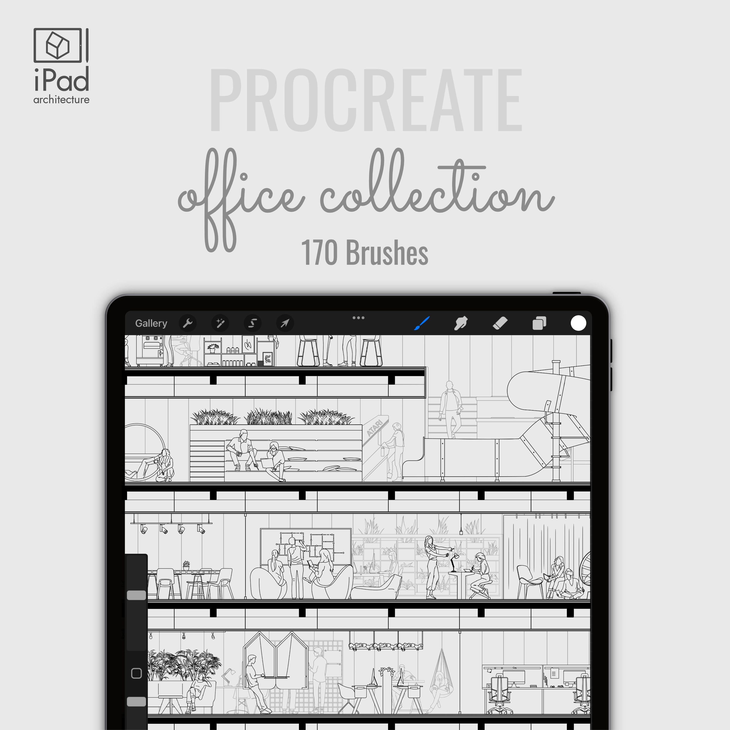 Procreate Architecture Office Collection PNG - Toffu Co
