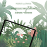 Procreate Rousseau Vegetation Brushset & Illustrations PNG - Toffu Co