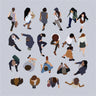 Flat Vector Top View People Pack Digital Artwork drawings | Toffu Co
