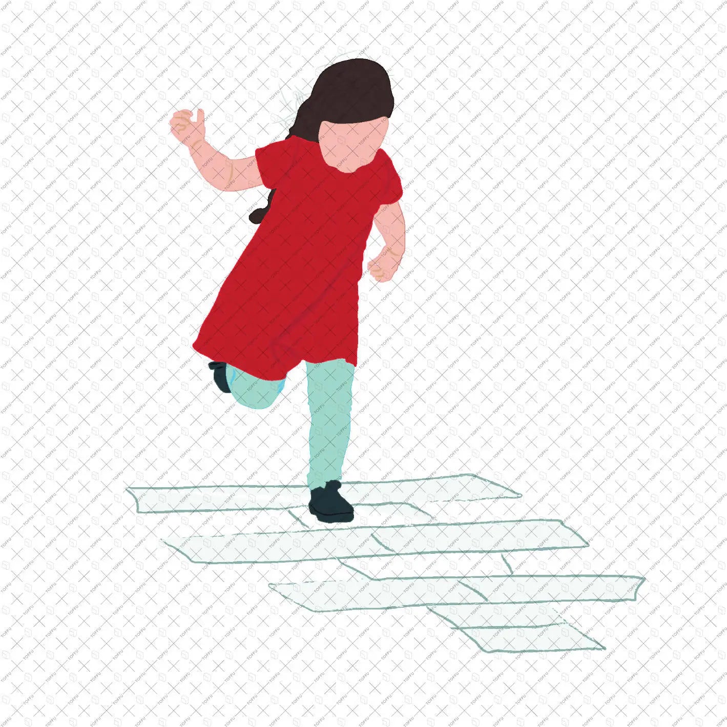 Flat Vector Kids Playing Digital Artwork drawings | Toffu Co
