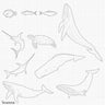 Cad Animals And Ocean Creatures I PNG - Toffu Co