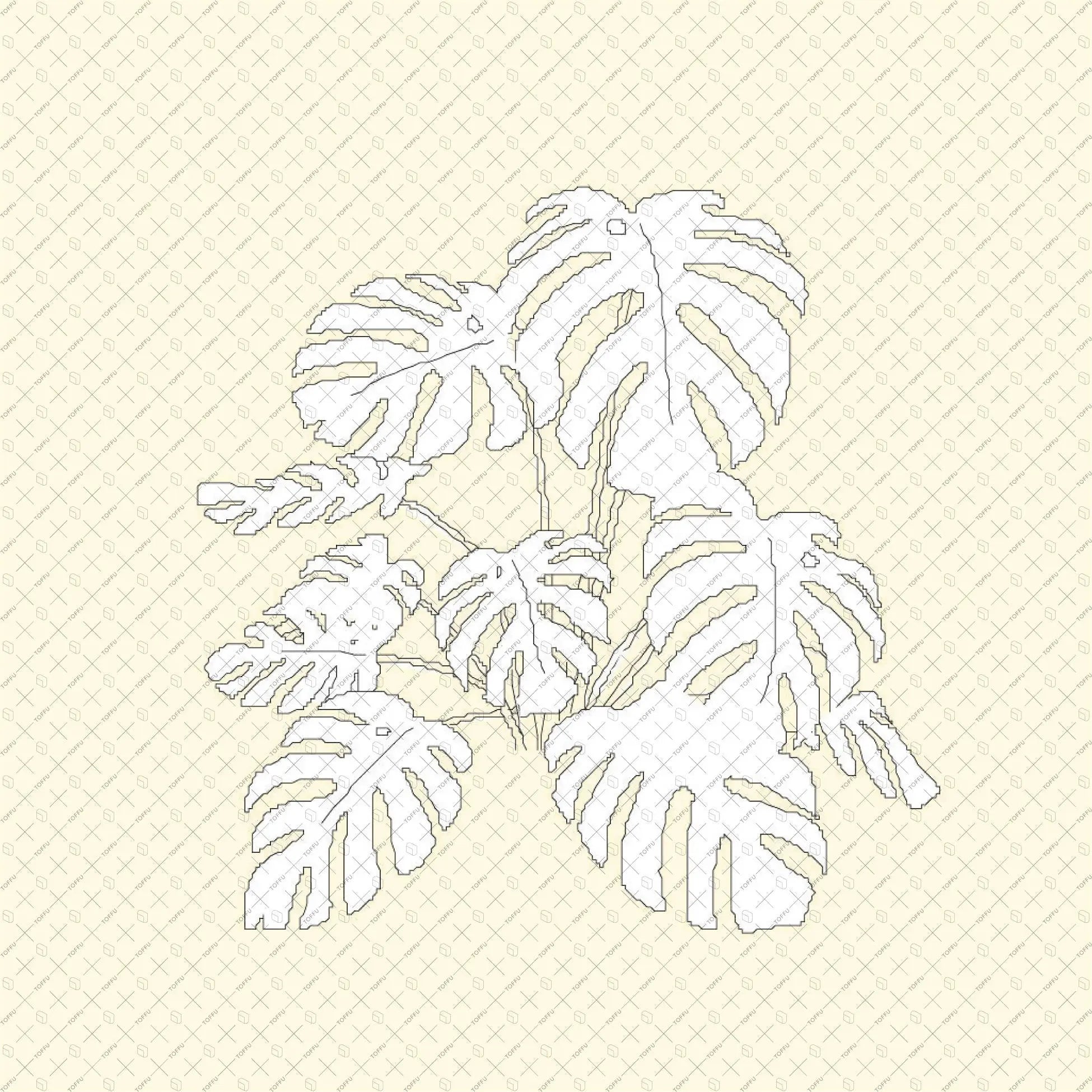 Cad Tropical Trees Digital Artwork drawings | Toffu Co