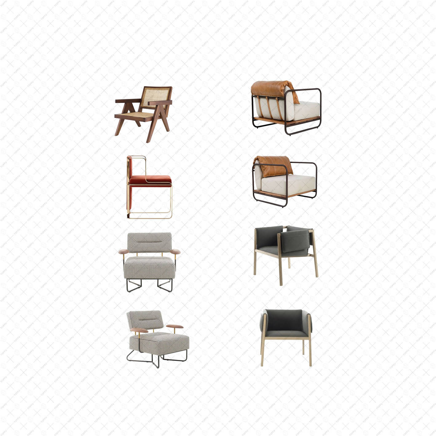 Cutout Living Room Furniture PSD | Toffu Co