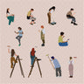 Flat Vector People Painting Digital Artwork drawings | Toffu Co