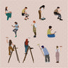 Flat Vector People Painting PNG - Toffu Co