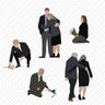 Flat Vector Cemetery People Digital Artwork drawings | Toffu Co
