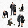 Flat Vector Cemetery People PNG - Toffu Co