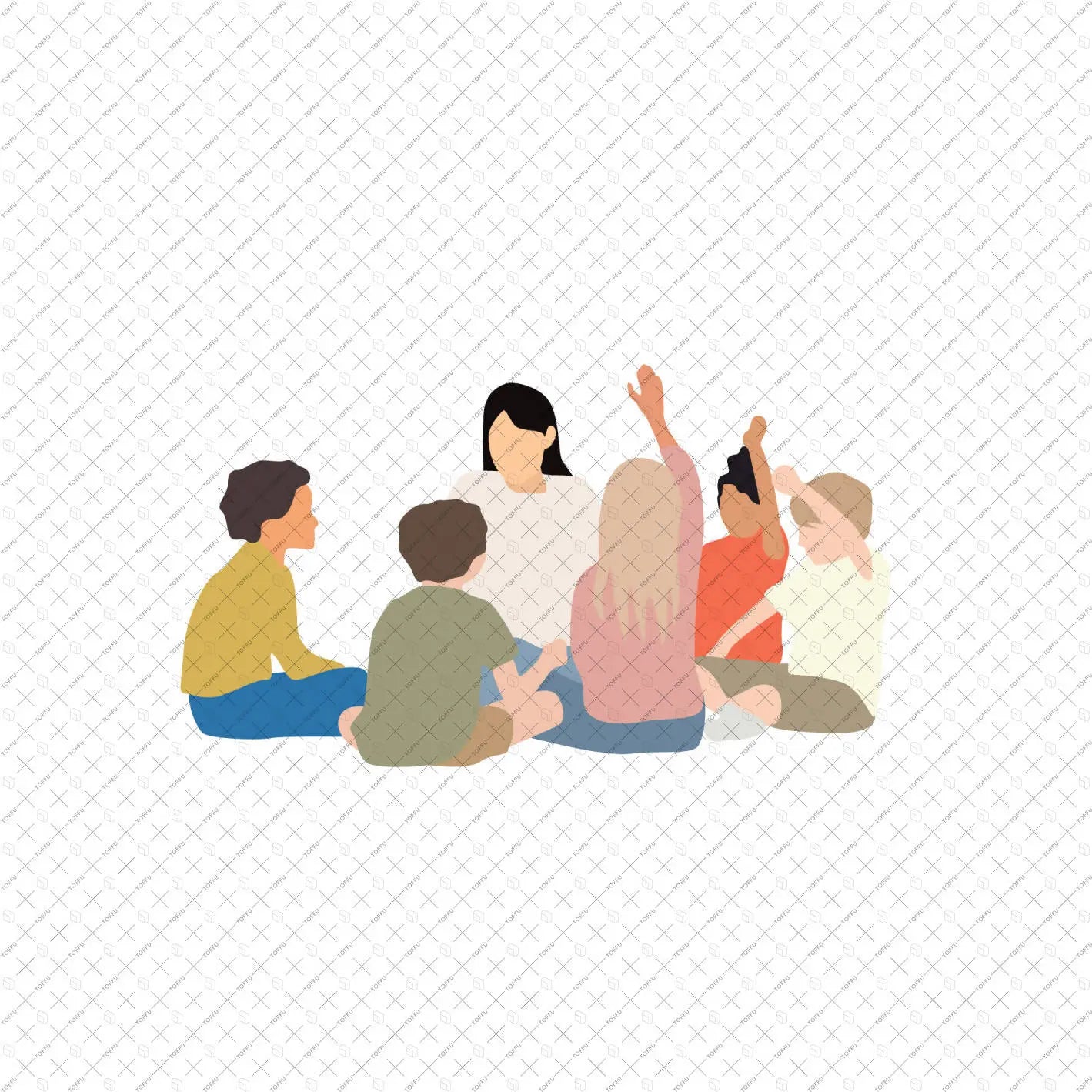 Flat Vector Social Interactions People Digital Artwork drawings | Toffu Co