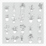 Flat Vector Potted Plants Outline (20 Figures) Digital Artwork drawings | Toffu Co