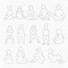 Cad Kids Sitting DWG | Toffu Co