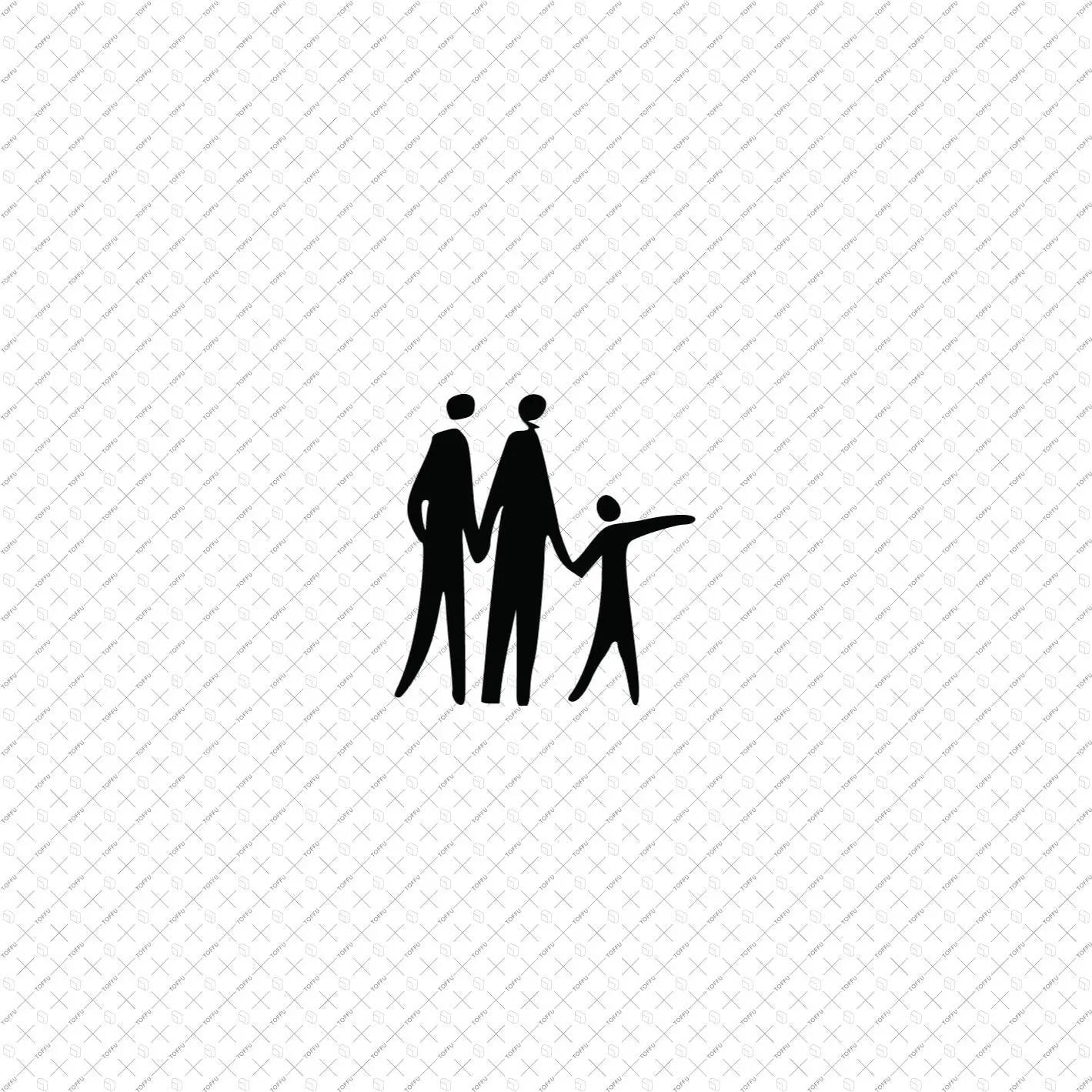 Flat Icon - Flat Vector Hand-drawn People Silhouette Digital Artwork drawings | Toffu Co