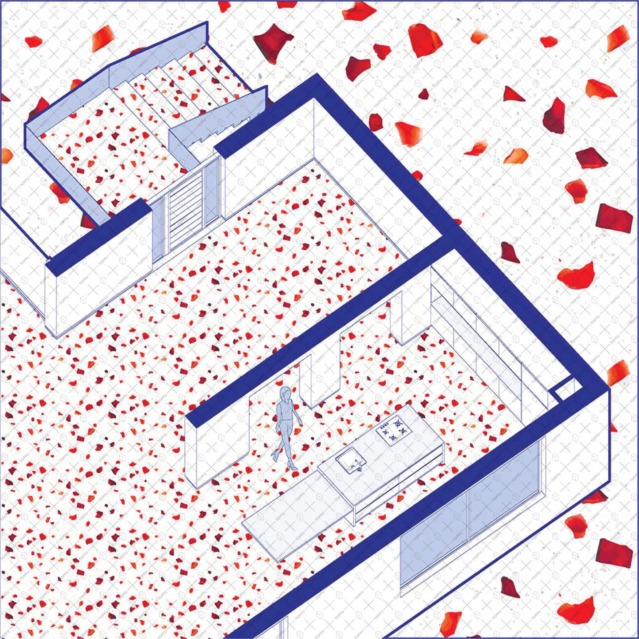 Swatch Terrazzo Flooring 1 Digital Artwork drawings | Toffu Co