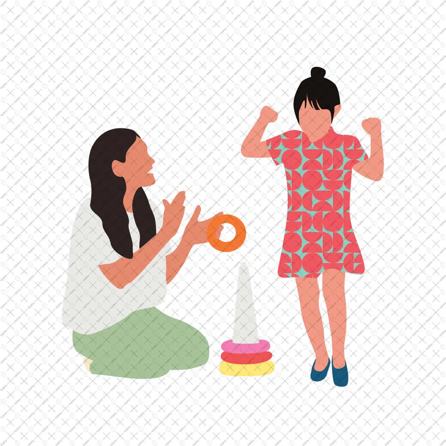 Flat Vector Family Time People Digital Artwork drawings | Toffu Co