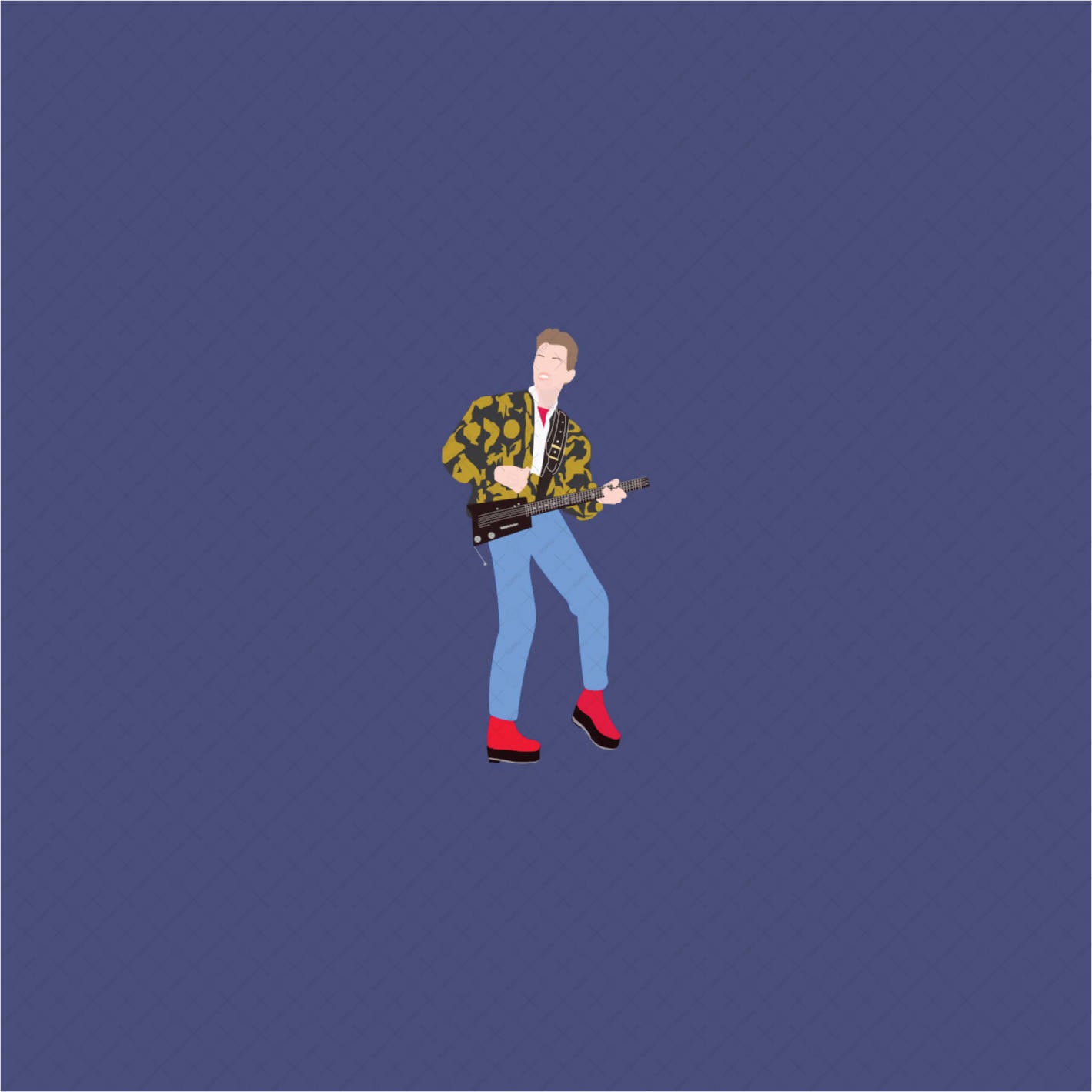 Flat Vector People Drawings (David Bowie) PNG - Toffu Co