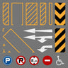 Flat Vector Parking Lot Signs Digital Artwork drawings | Toffu Co