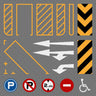 Flat Vector Parking Lot Signs PNG - Toffu Co