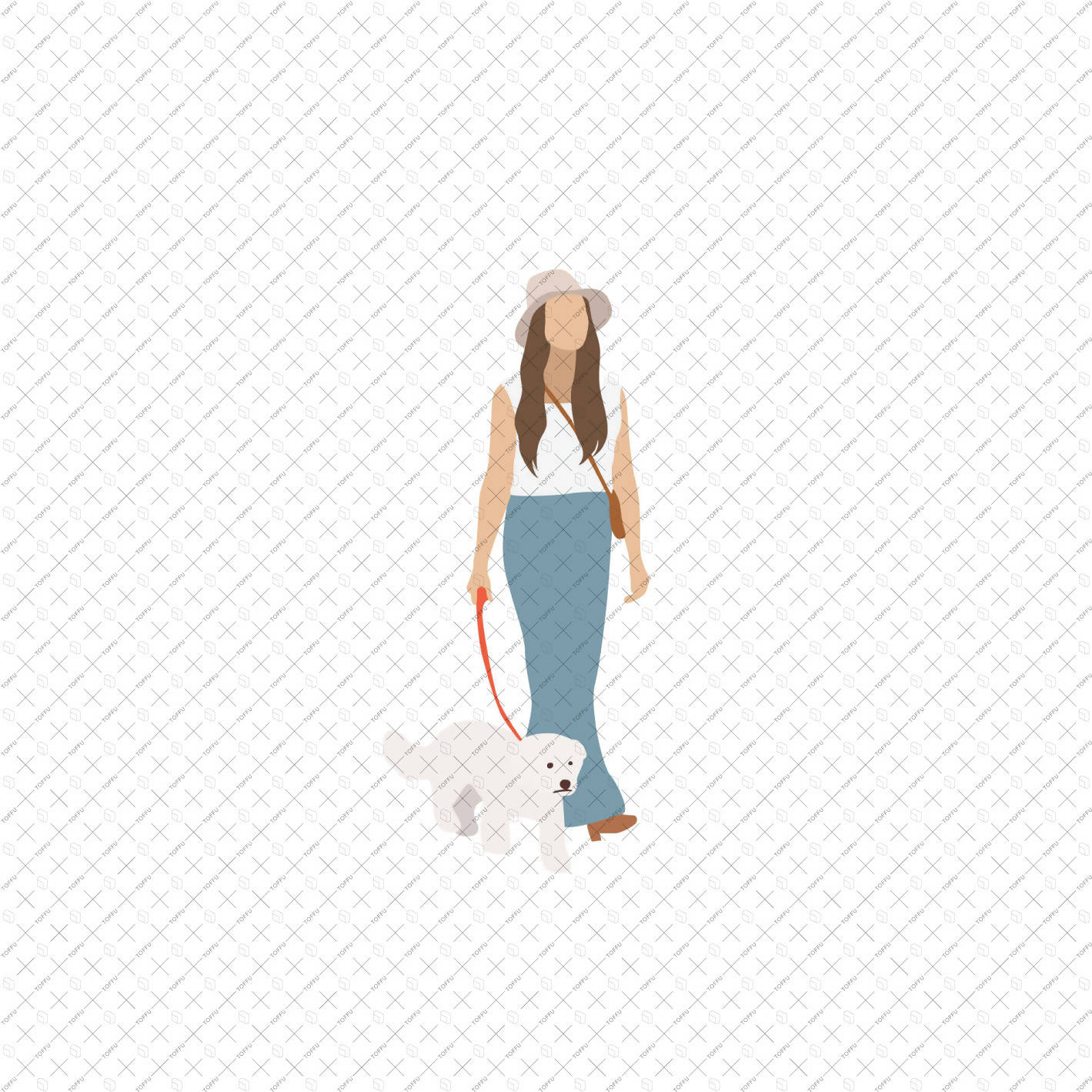 Flat Vector People And Dogs PNG - Toffu Co
