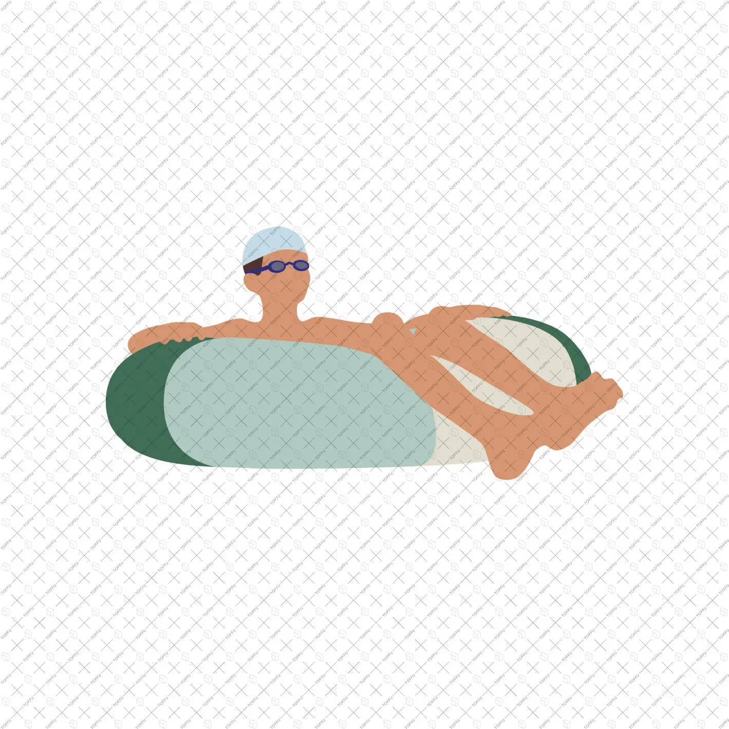 Flat Vector Swimming Pool People Digital Artwork drawings | Toffu Co