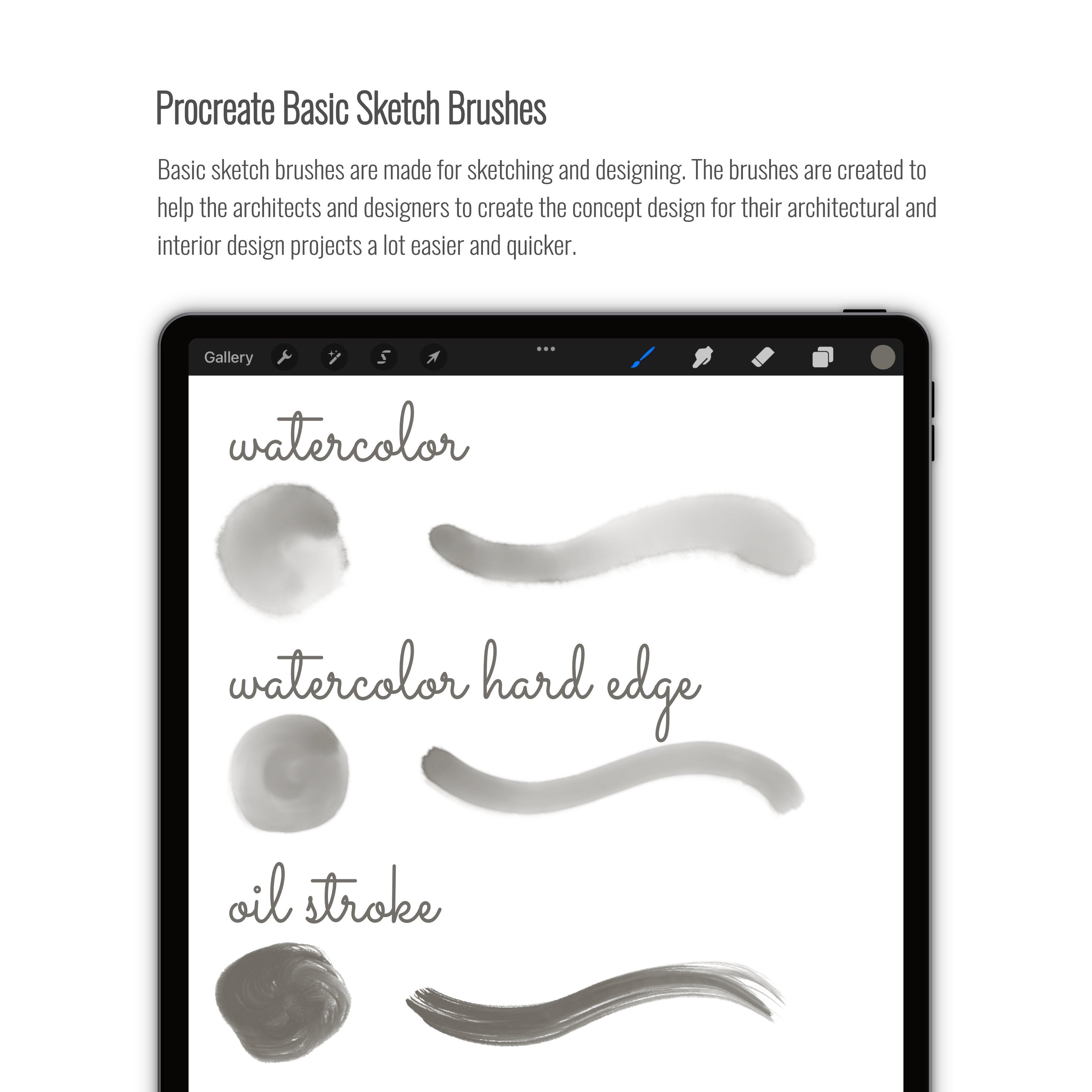 Procreate Basic Sketch Brushes PNG - Toffu Co