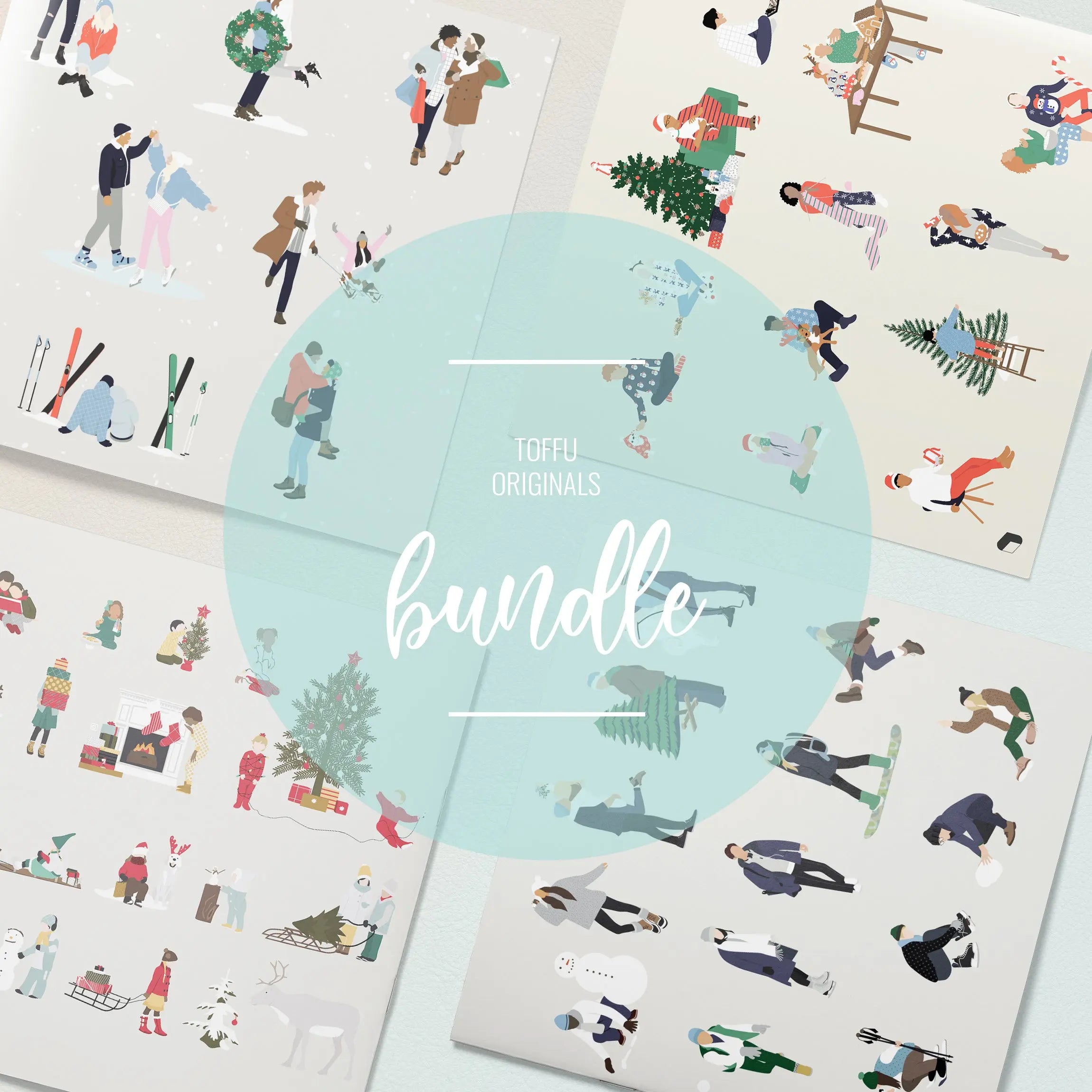 Flat Vector Winter Bundle Uncategorized drawings | Toffu Co