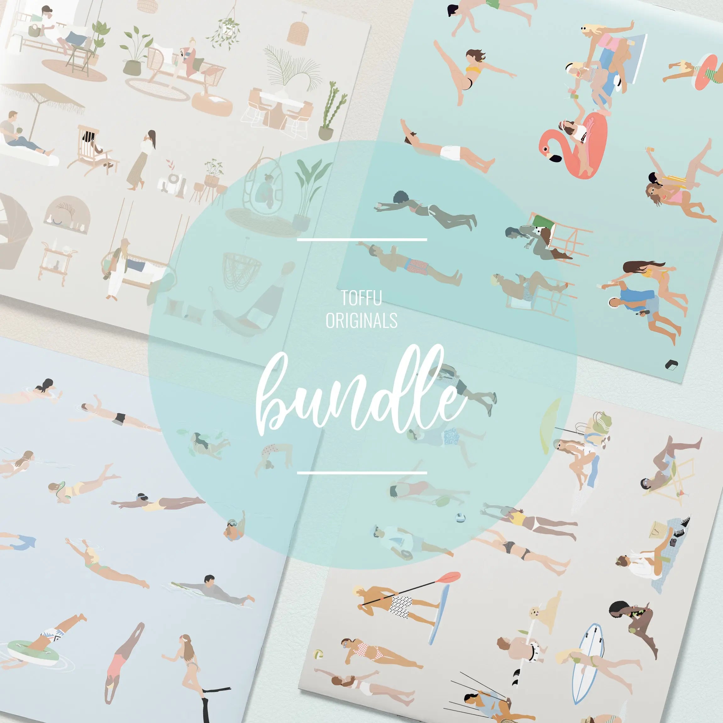 Flat Vector Summer Bundle Uncategorized drawings | Toffu Co
