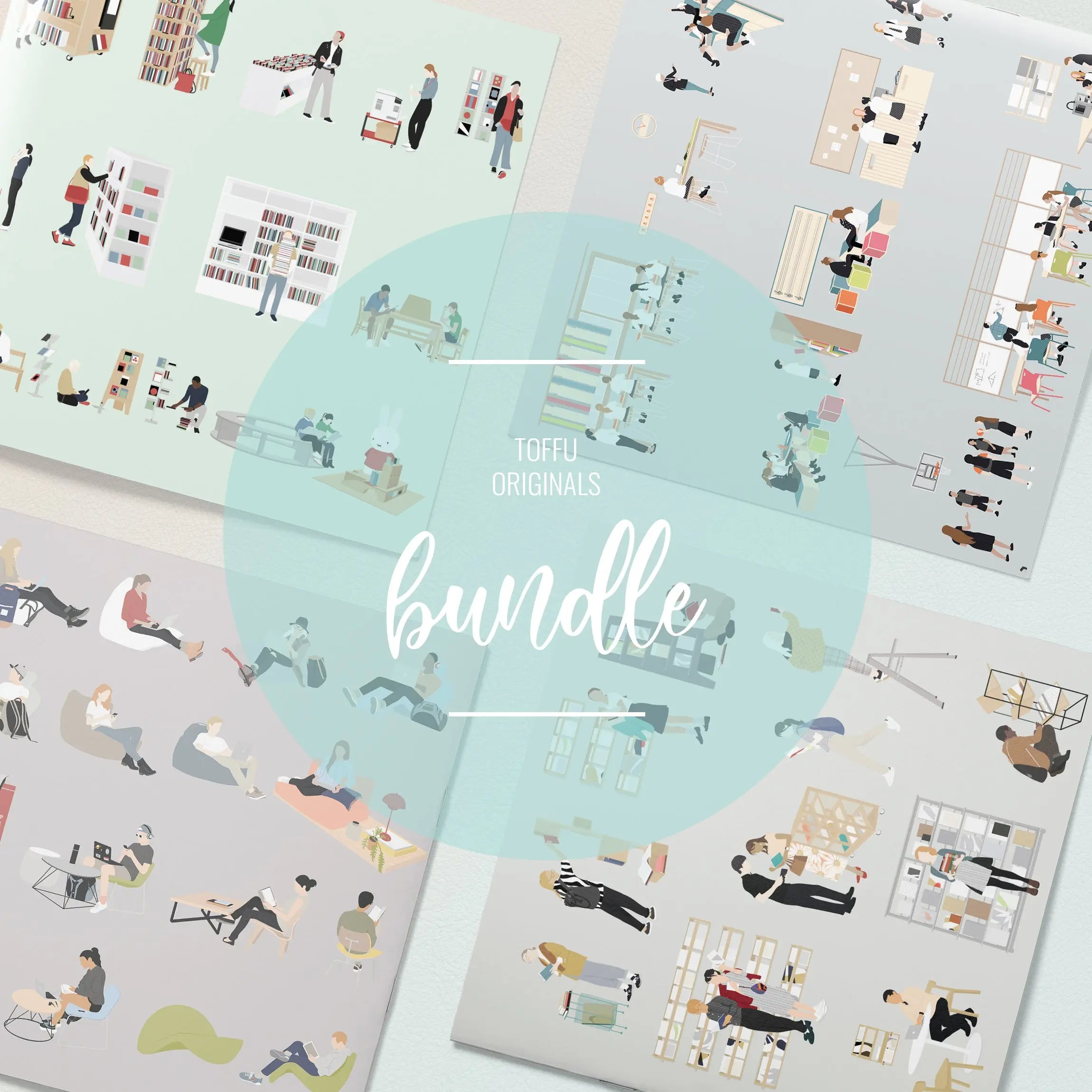 Flat Vector Education Bundle Digital Artwork drawings | Toffu Co