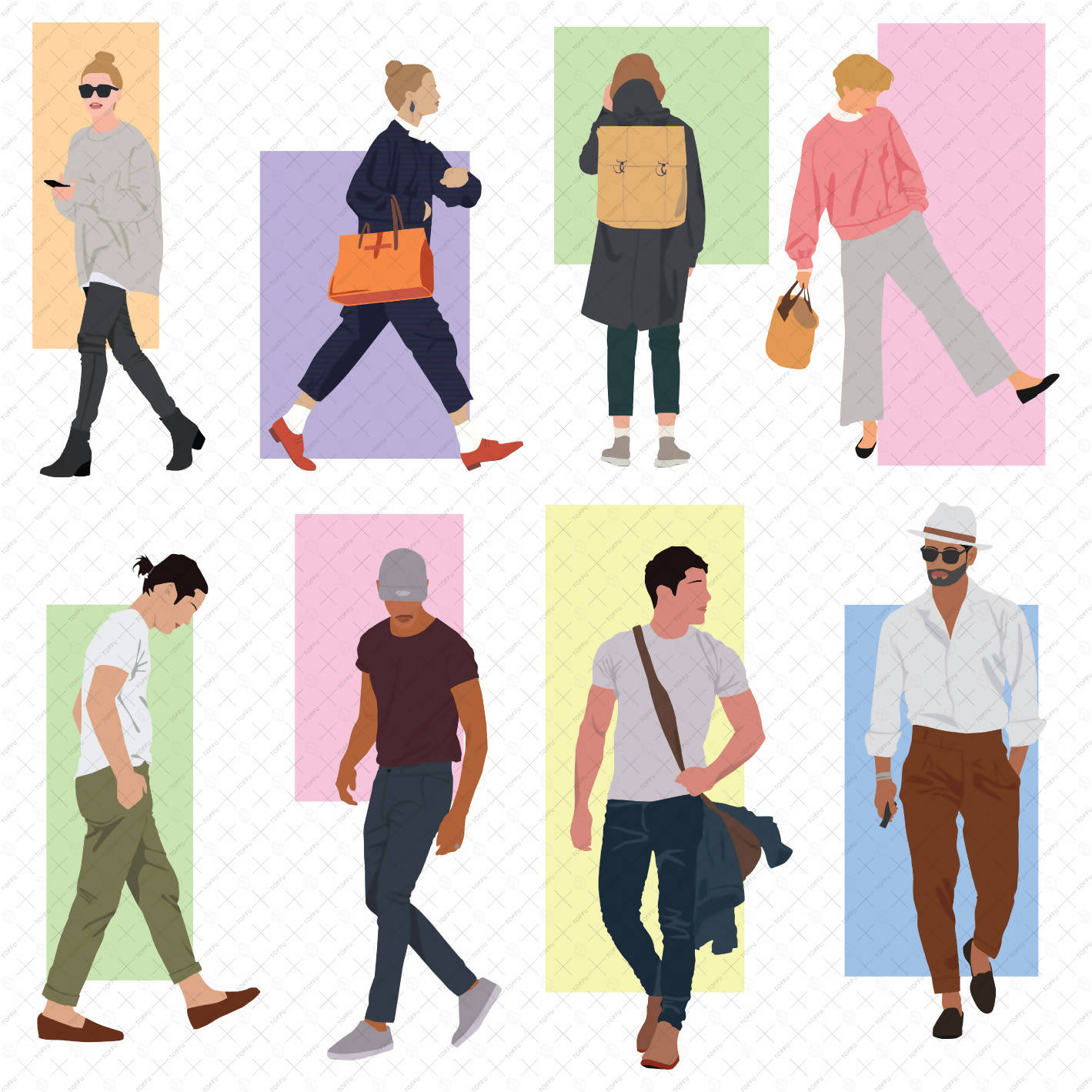 Flat Vector Human Scales 01 PNG - Toffu Co