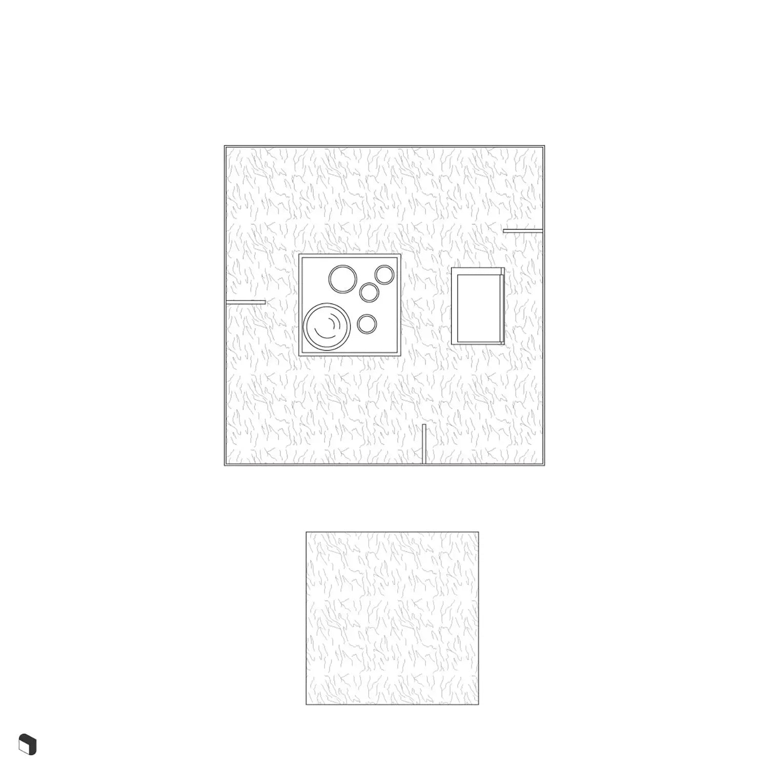 Cad Coffee Tables Top View PNG - Toffu Co