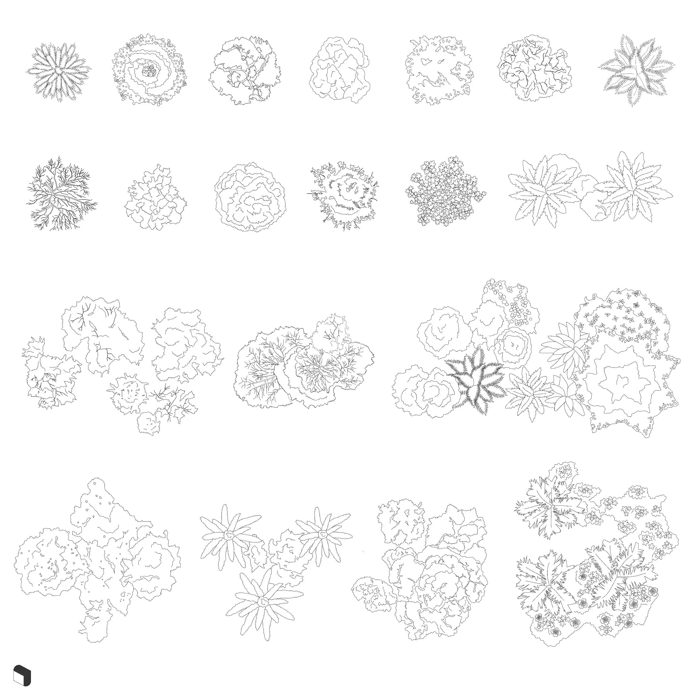 Cad Trees Top View Uncategorized drawings | Toffu Co