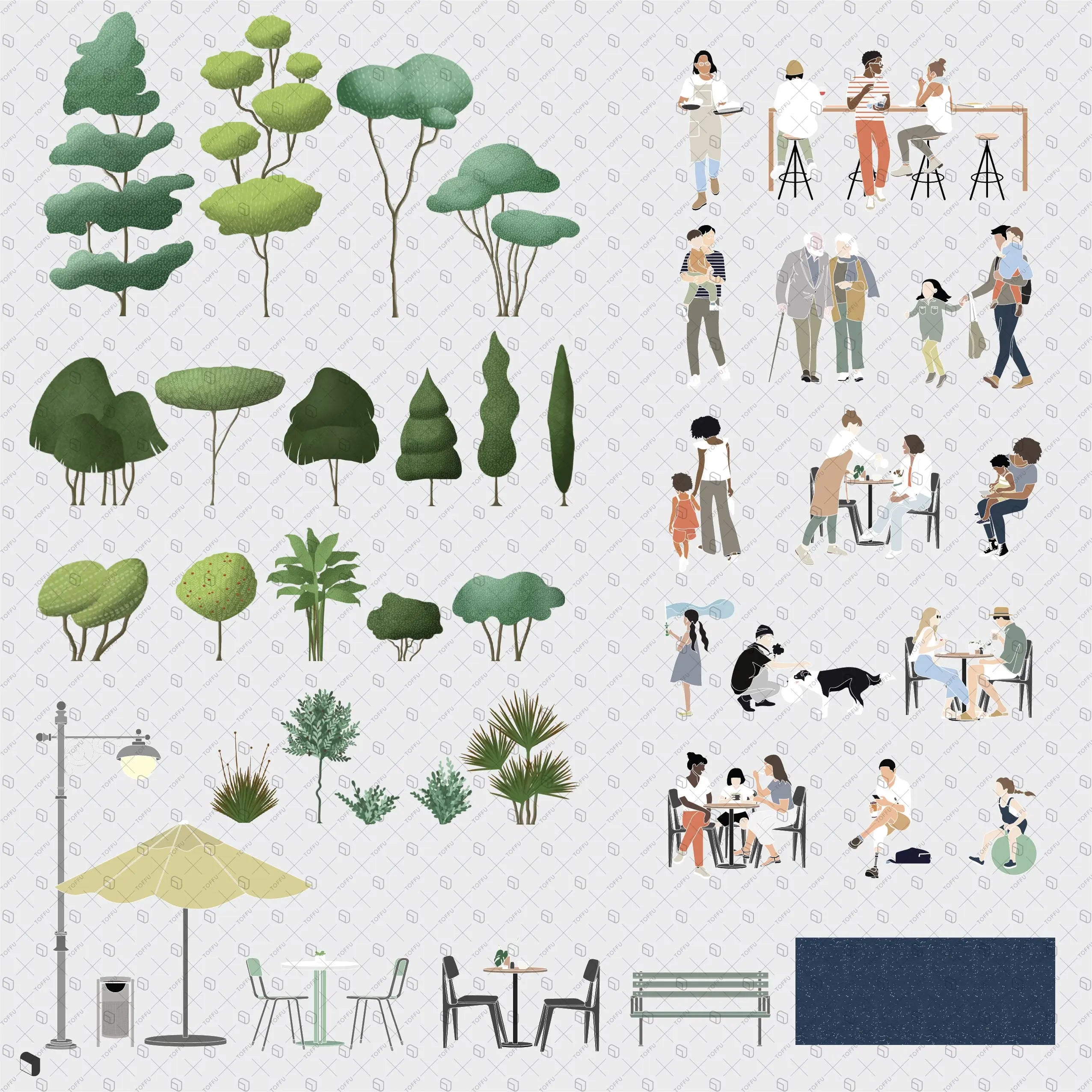 Flat Vector Cutout Collage Style Creative Content Bundle Digital Artwork drawings | Toffu Co