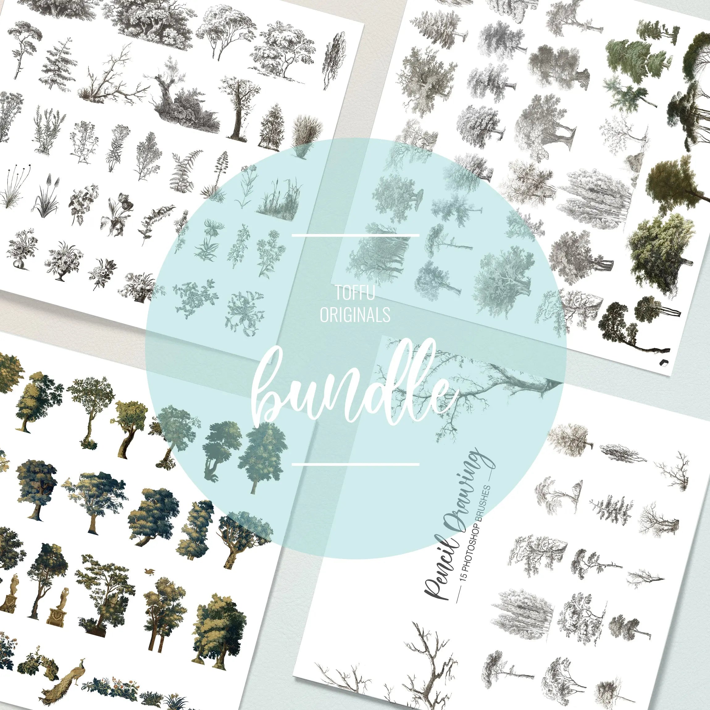 Cutout Painting Vegetation Bundle Uncategorized drawings | Toffu Co