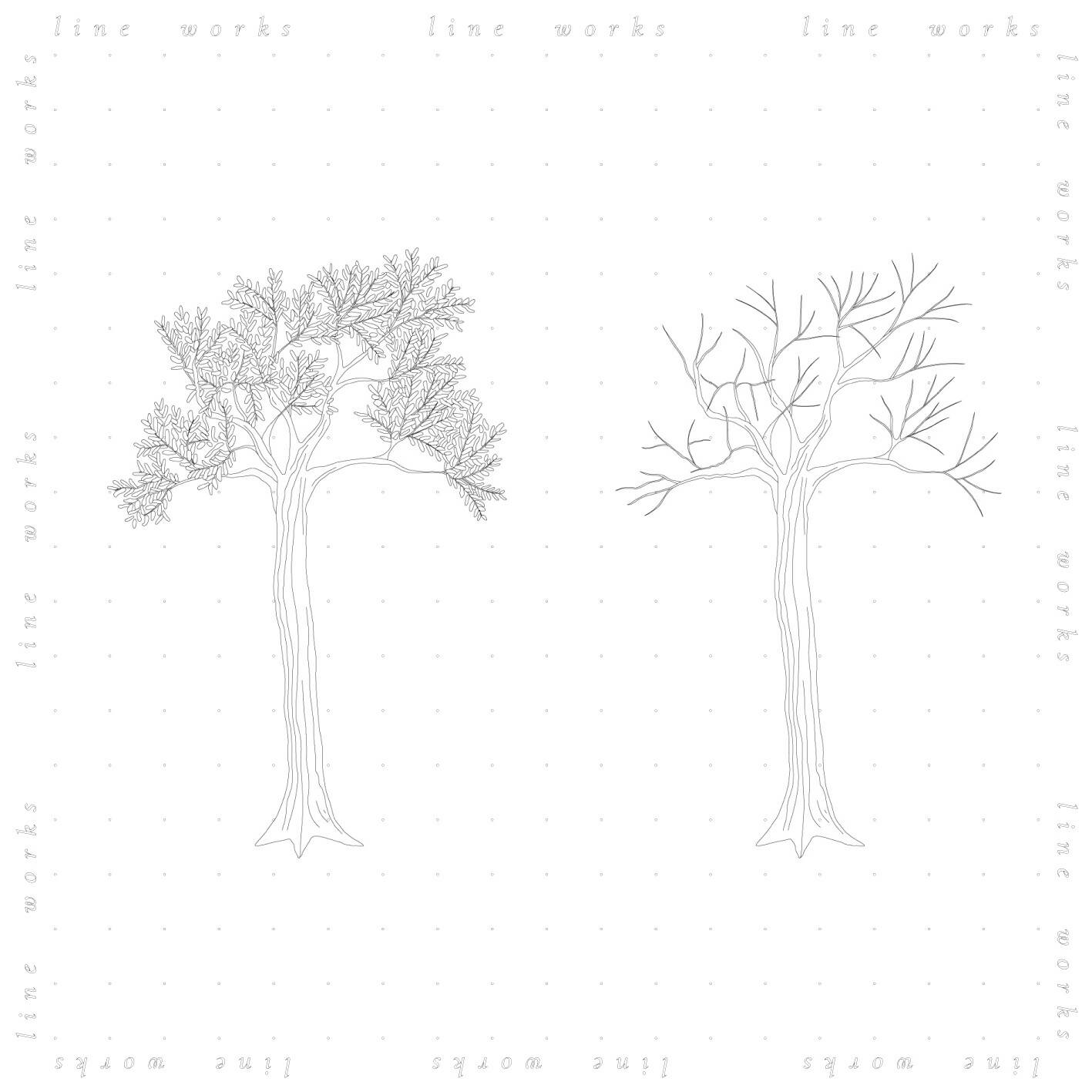 Cad Seasonal Trees Elevation PNG - Toffu Co